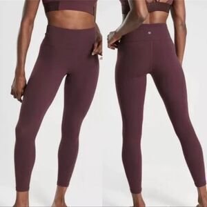 Athleta Elation 7/8 Tight Maroon Burgundy Leggings M